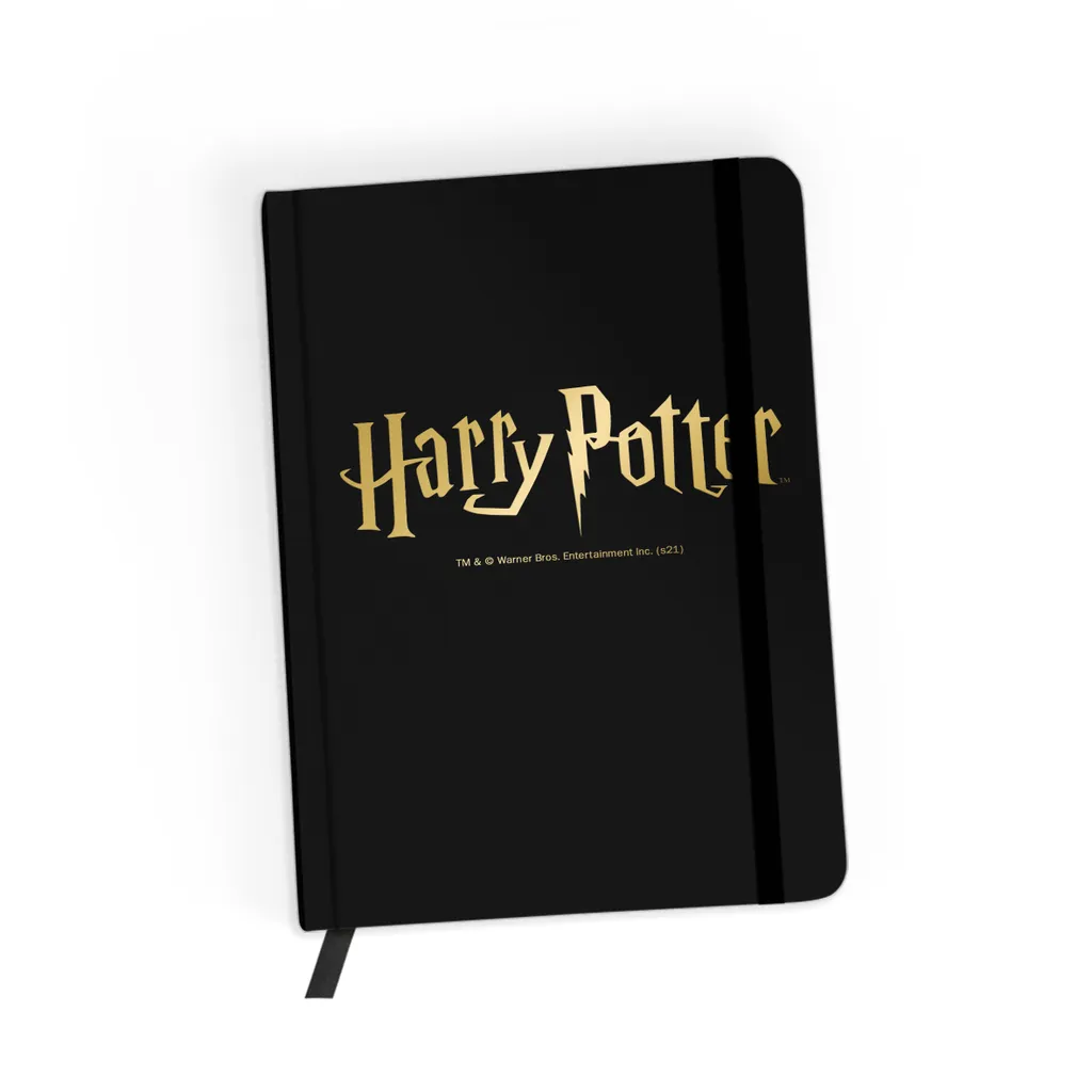 Original Notizbuch Harry Potter Muster Harry Potter 044 gold, liniertes Papier mit Lizenz